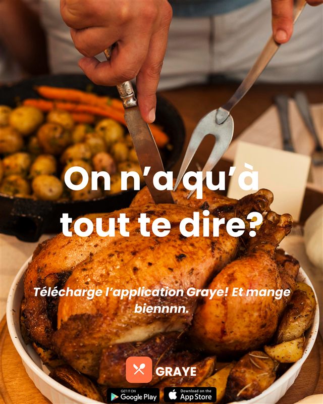 Affiche Graye : réservez une table dans un restaurant depuis l'application