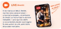 Fonctionnalité Live, bientôt disponible, pour diffuser son restaurant en direct sur Graye